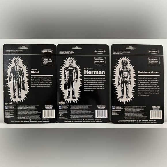 Super7 ReAction Collection Lot of 3 Glow In The Dark Figures 2023 - Picture 2 of 9